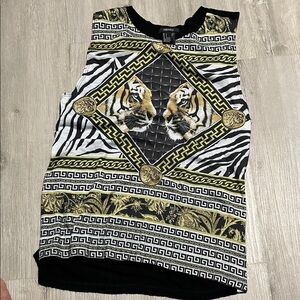 Forever 21 Zebra and Tiger Patterned Muscle Tee